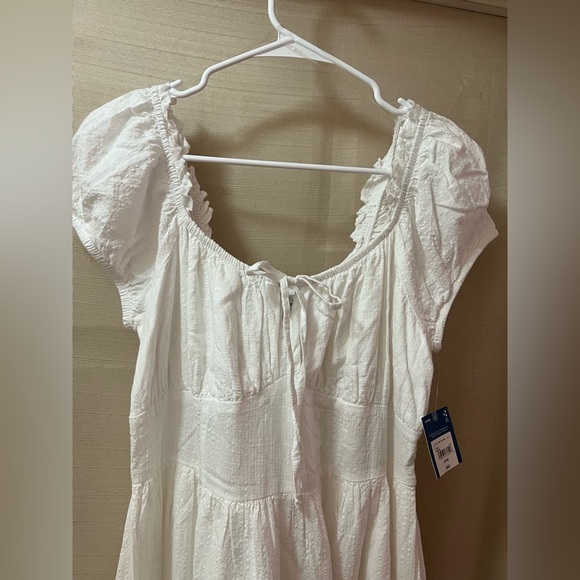 Arizona Jean Co White Eyelet Maxi Peasant Dress – Puff Sleeve Boho Style - Picture 2 of 7